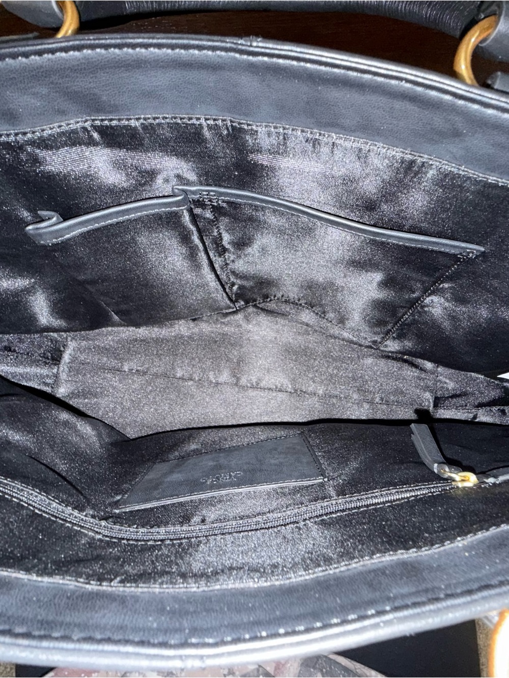 New! Vince Camuto Liann black leather tote bag - Picture 7 of 7